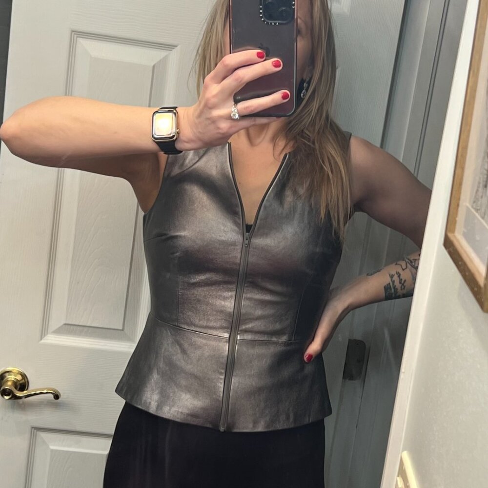 Trina Turk Leather Vest